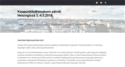 Desktop Screenshot of kaupunkitutkimuksenpaivat.net